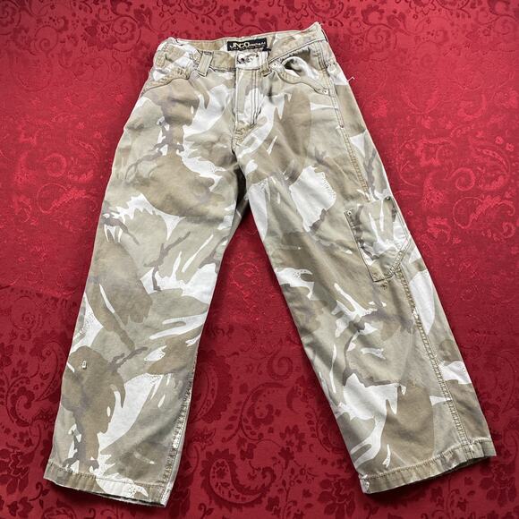 JNCO Jeans Cooper Carpenter Camo Straight 90s Youth 10 Skater Vintage Distressed - Picture 1 of 16